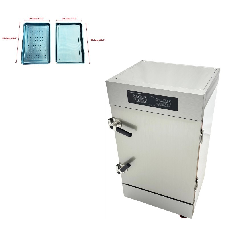 Electric 8 Floors Steamer 220V 3PH 9KW Electric Stainless Steel Steaming Cabinet