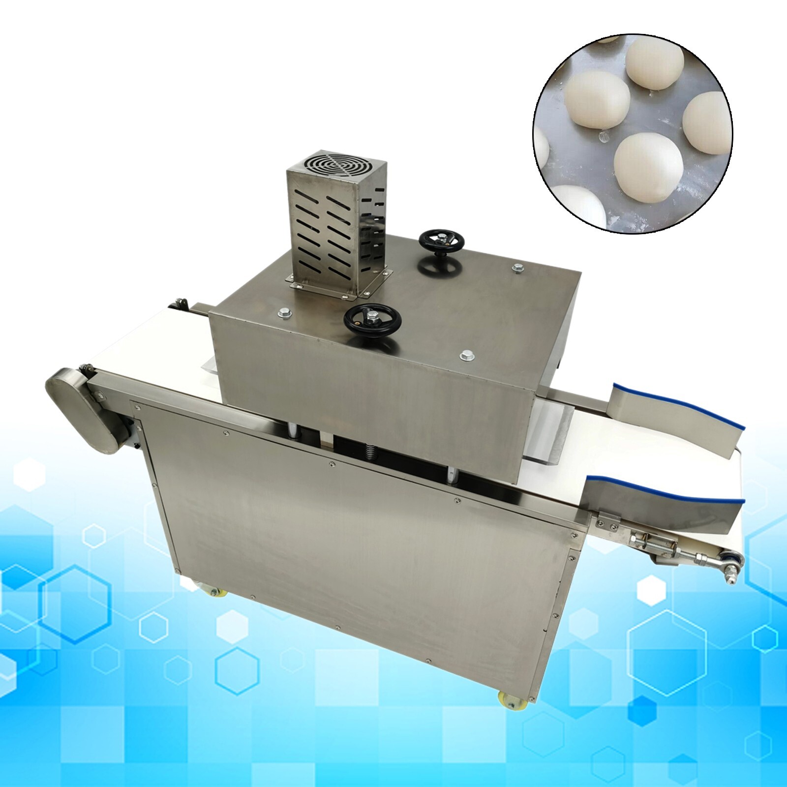 110V 370W Commercial Dough Rounder 10-200g Baller Automatic Shaping Machine