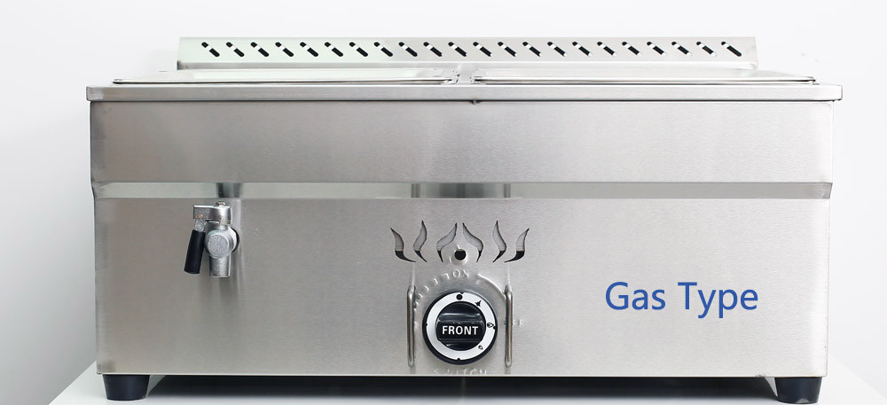 LP GAS 4 Pan Propane Bain-Marie Buffet Food Warmer 27″ Steam Table 1/2 Size Pan