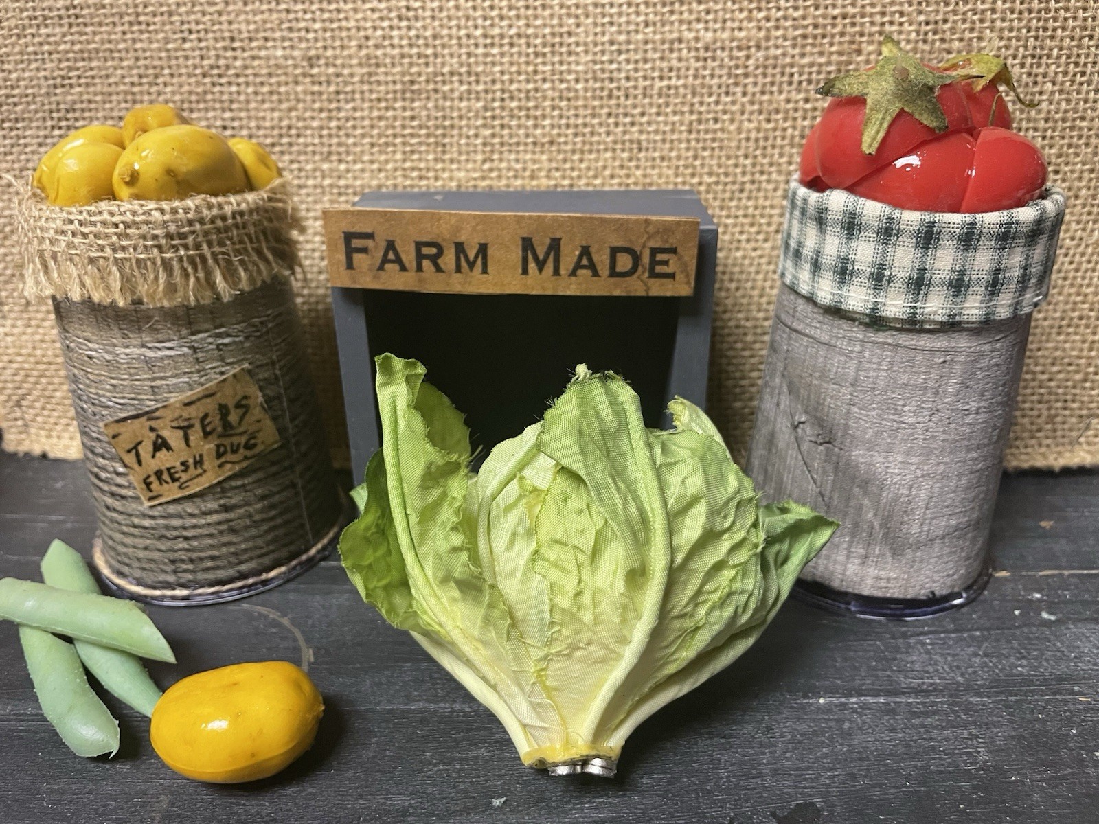 PRIMITIVE FARMHOUSE KITCHEN DECOR FAKE FOOD MINI VEGETABLE CAULIFLOWER – FFVUPS