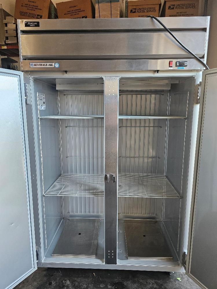 Beverage Air HF2HC-1S 52.00» 45.2 cuft Top Mounted 2 Section Solid Door Freezer