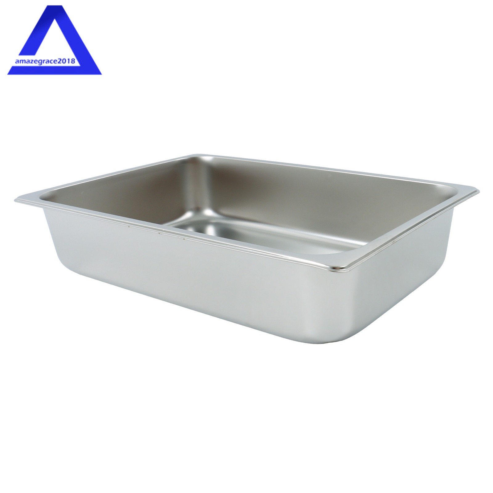 Steam Table Hotel Pans Full Size 4″ Deep 4Pcs Stainless Steel Metal Tray