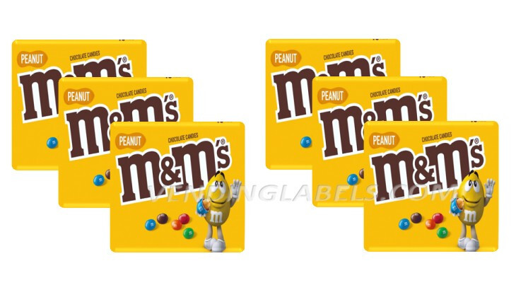 6 Pack Candy Vending Machine Label Sticker Decal NON Nutrish 2.5″ INSIDE MOUNT