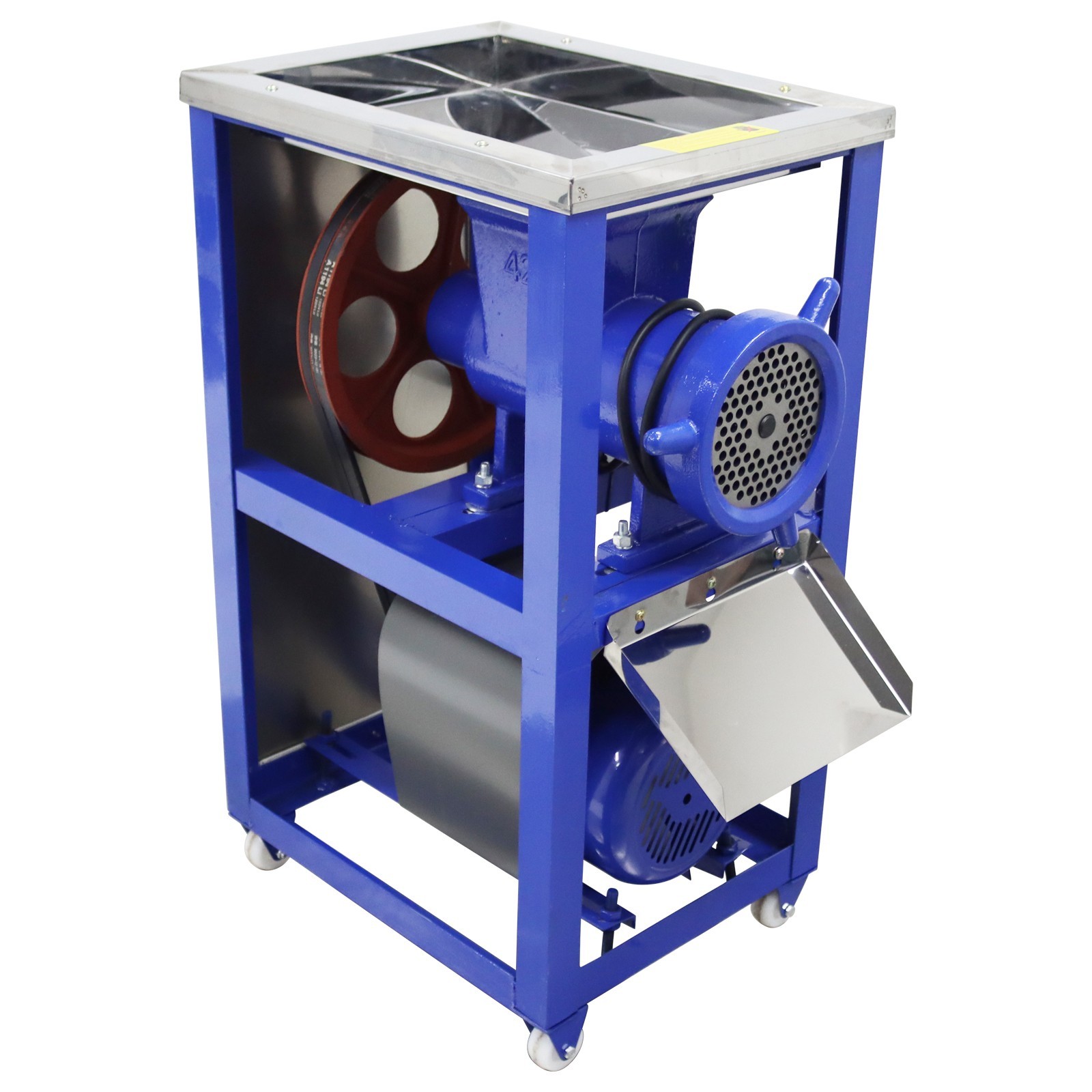 220V Meat Bone Crusher Fish Chicken Chopper Grinder 500lbs/h Output 2200w