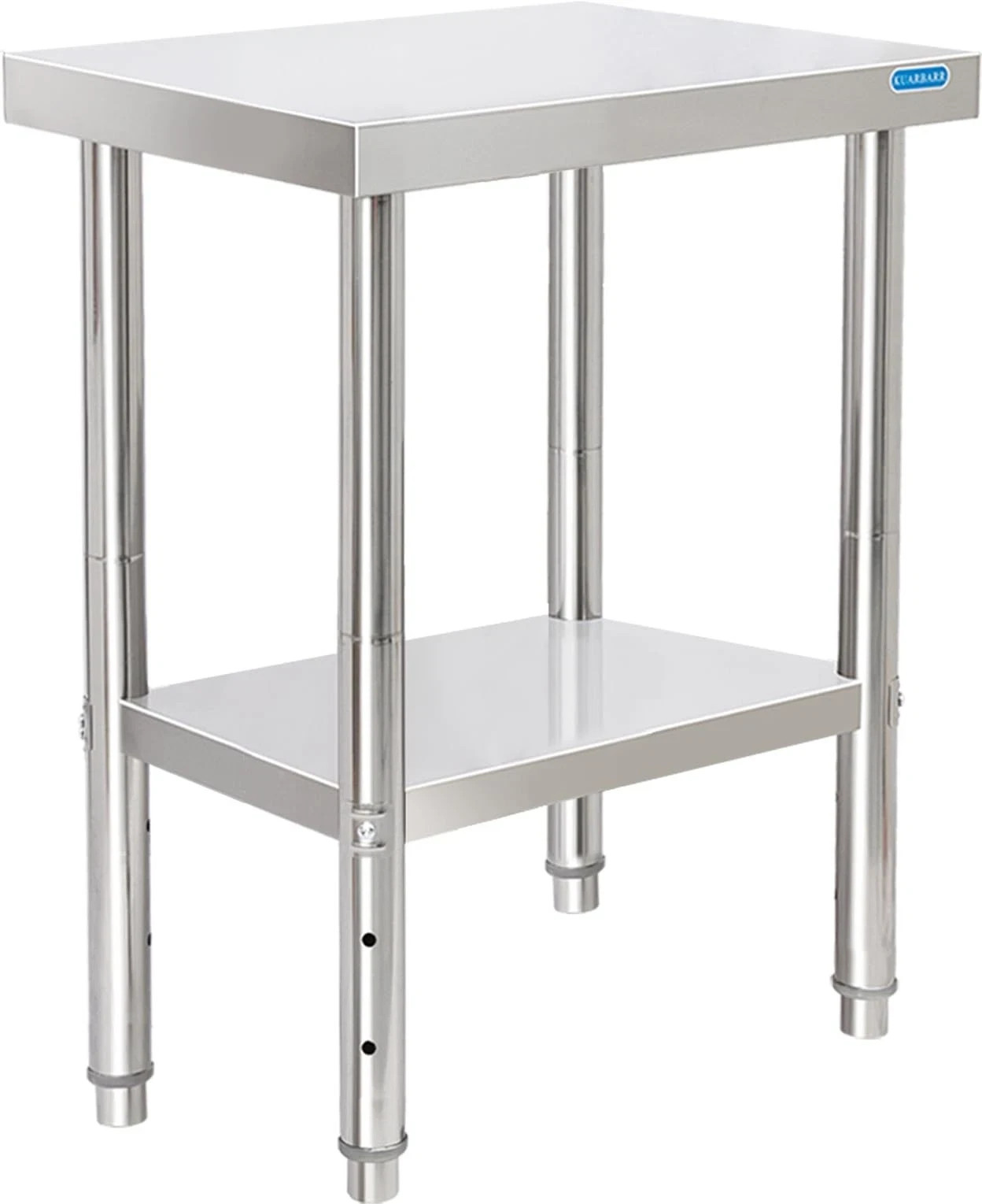 Stainless Steel Table for Prep & Work with Undershelf 18 x 24 Inches NSF Metal