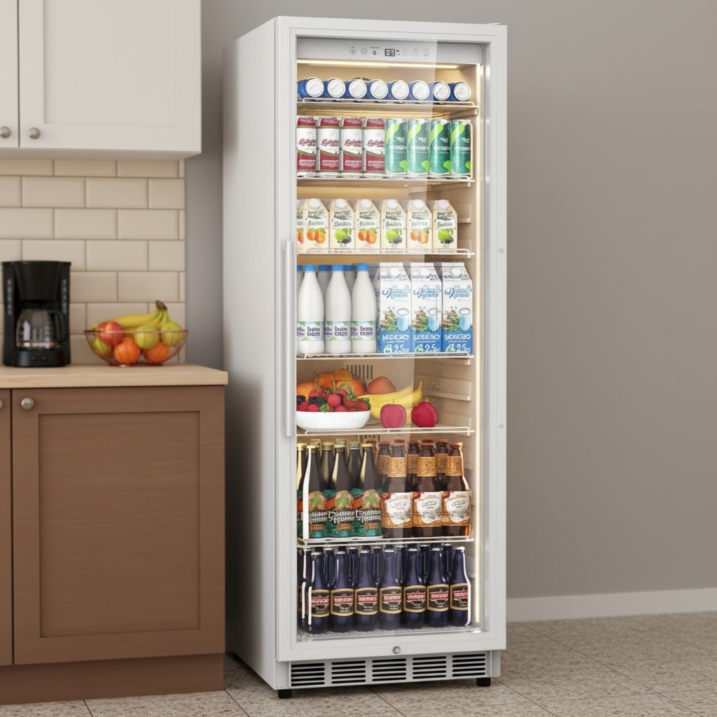 Rapid Cooling 13.8 Cu Ft Beverage Fridge – Adjustable Shelves & Touch Control