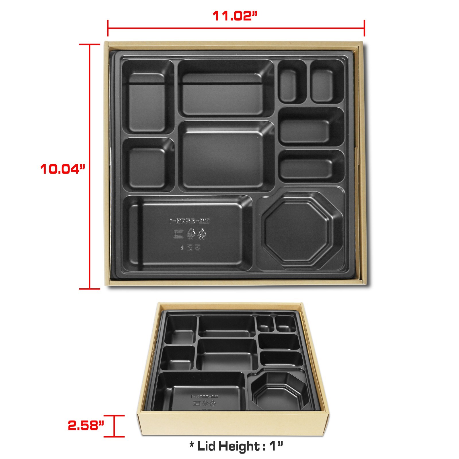 Korean Togo Box 11.02×10.04×2.38″ 50/100/200pcs K-23