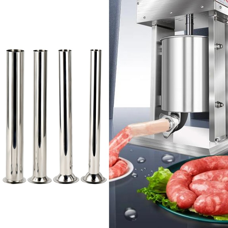 4pcs Stainless Steel Sausage Stuffer Parts for Home Kitchen and Small Restaurant