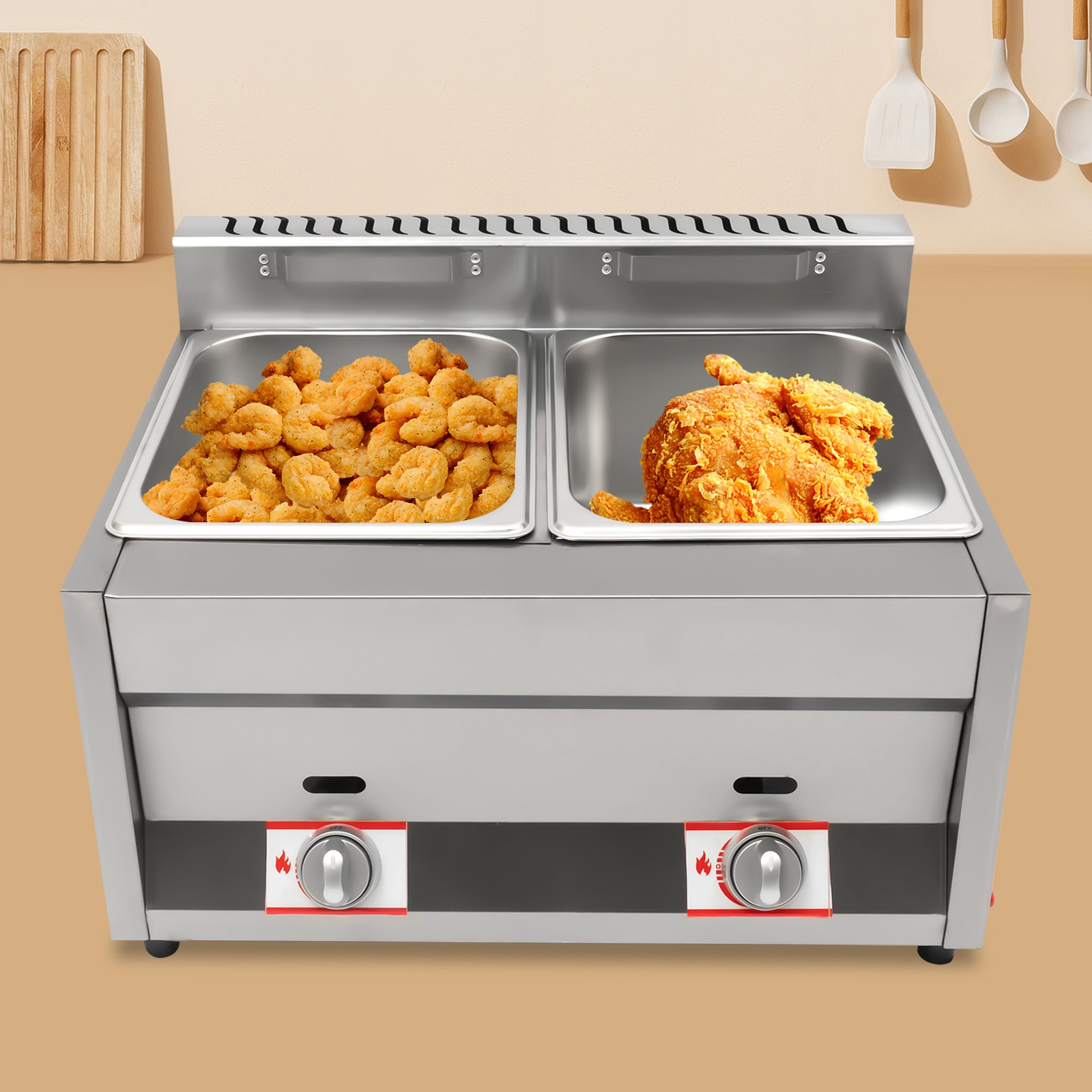 Commercial Counter-top Gas Fryer Deep Fryer Propane LPG Stainless Steel 12L 12Kg