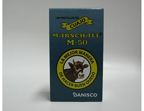 10 Tablets of Vegetable Cuajo Marschall 50 10 Count (Pack 1), White
