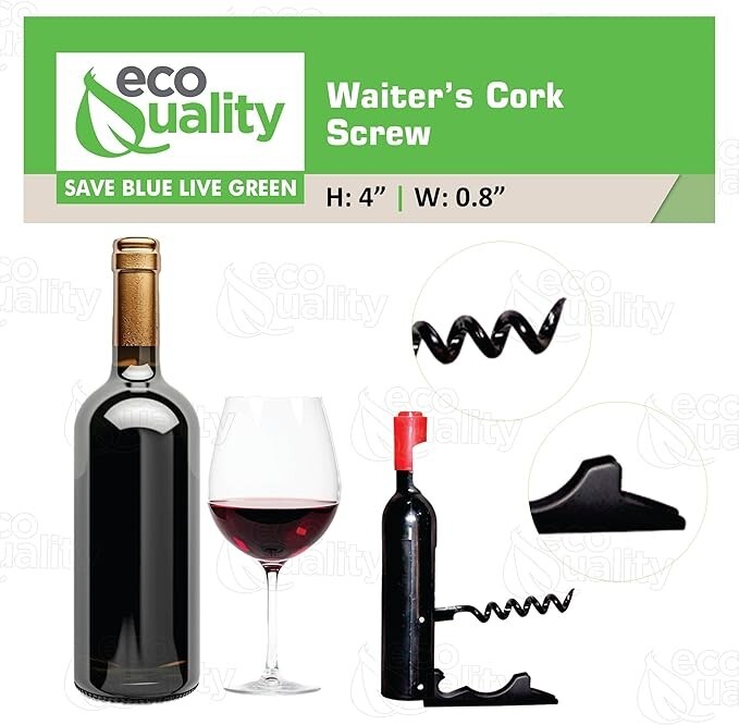 Professional Waiter’s Corkscrew – Stainless Steel Double-Hinged Wine Key 144pcs