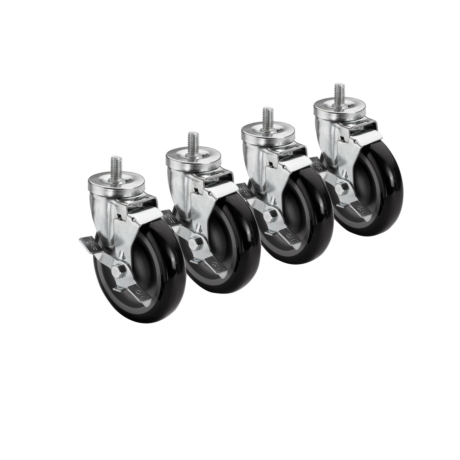 Krowne 28-141S 6″ Overall Large Triangle Heavy Duty Plate Casters with Side B…