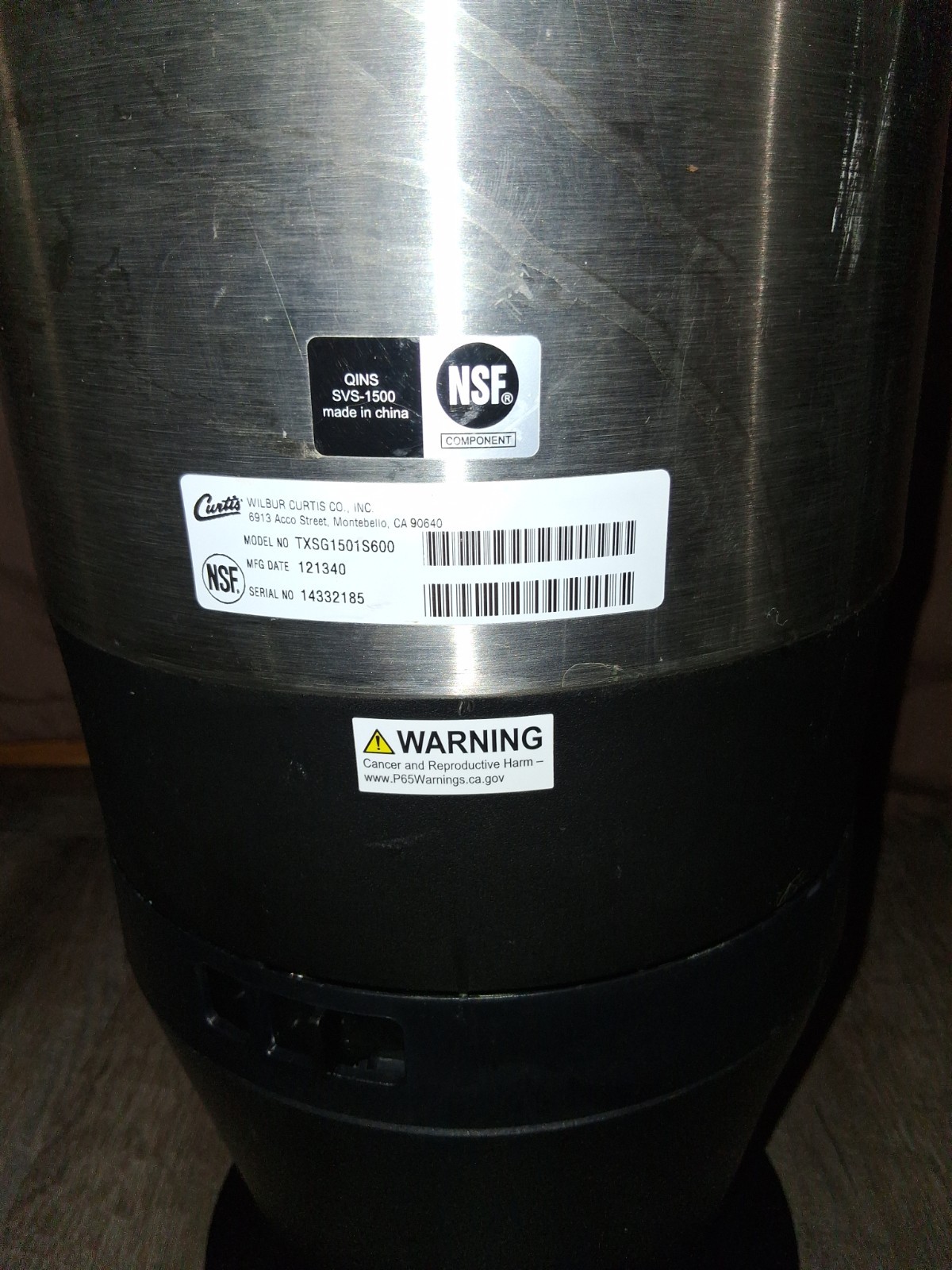 Curtis TXSG1501S600 ThermoPro Vacuum Coffee Server 1.5 Gallon