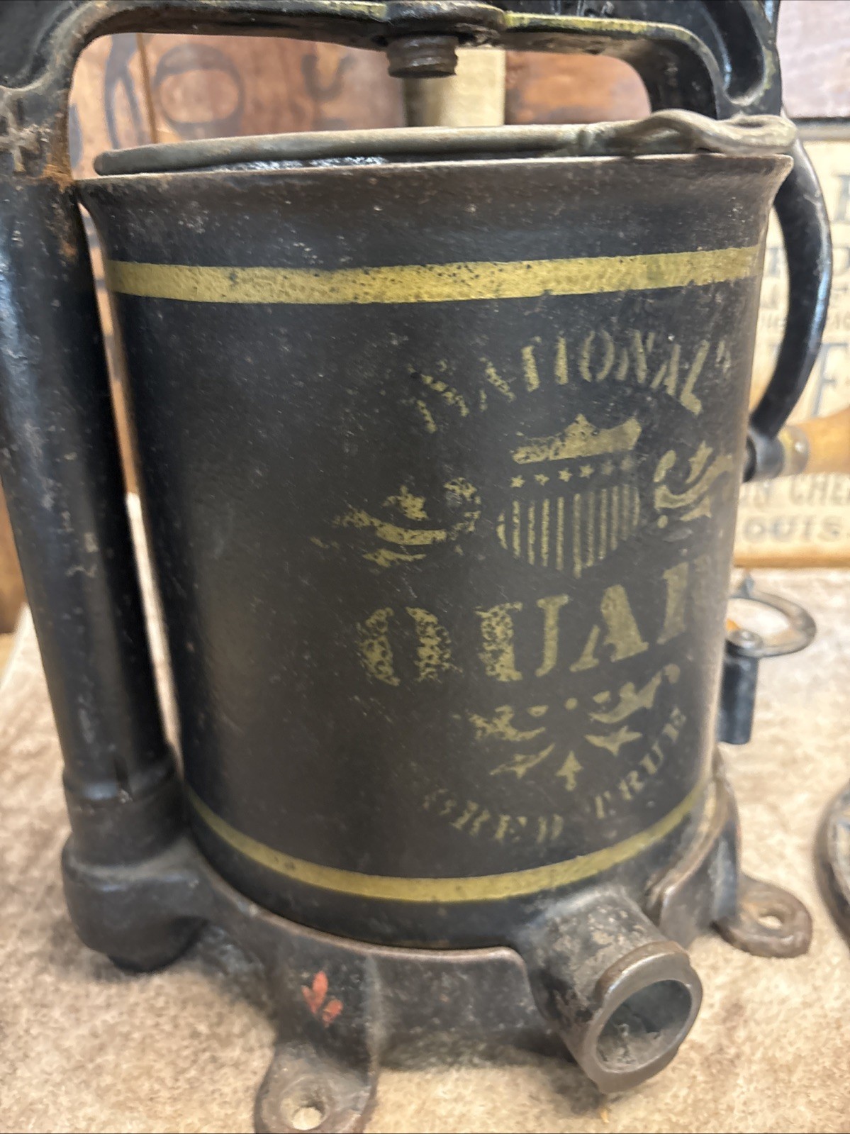 Antique Cast Iron National 4 Quart Fruit Press Sausage Stuffer Philadelphia 1897