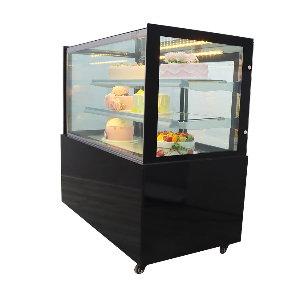 Floor Model Refrigerated Display Case Rear Door Air Cooling Adjustable Rack 220V