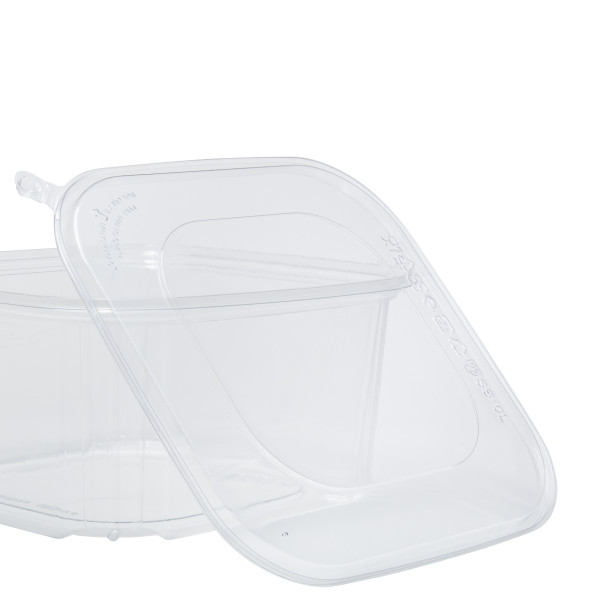 Karart 64oz PET Tamper Resistant Deli Container with Flat Lid – 120 ct
