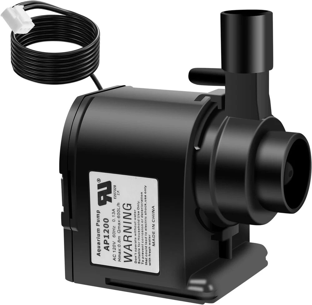 AP1200 AC120V Commercial Large Flow Ice Maker Water Pump for HZB-30F, Black