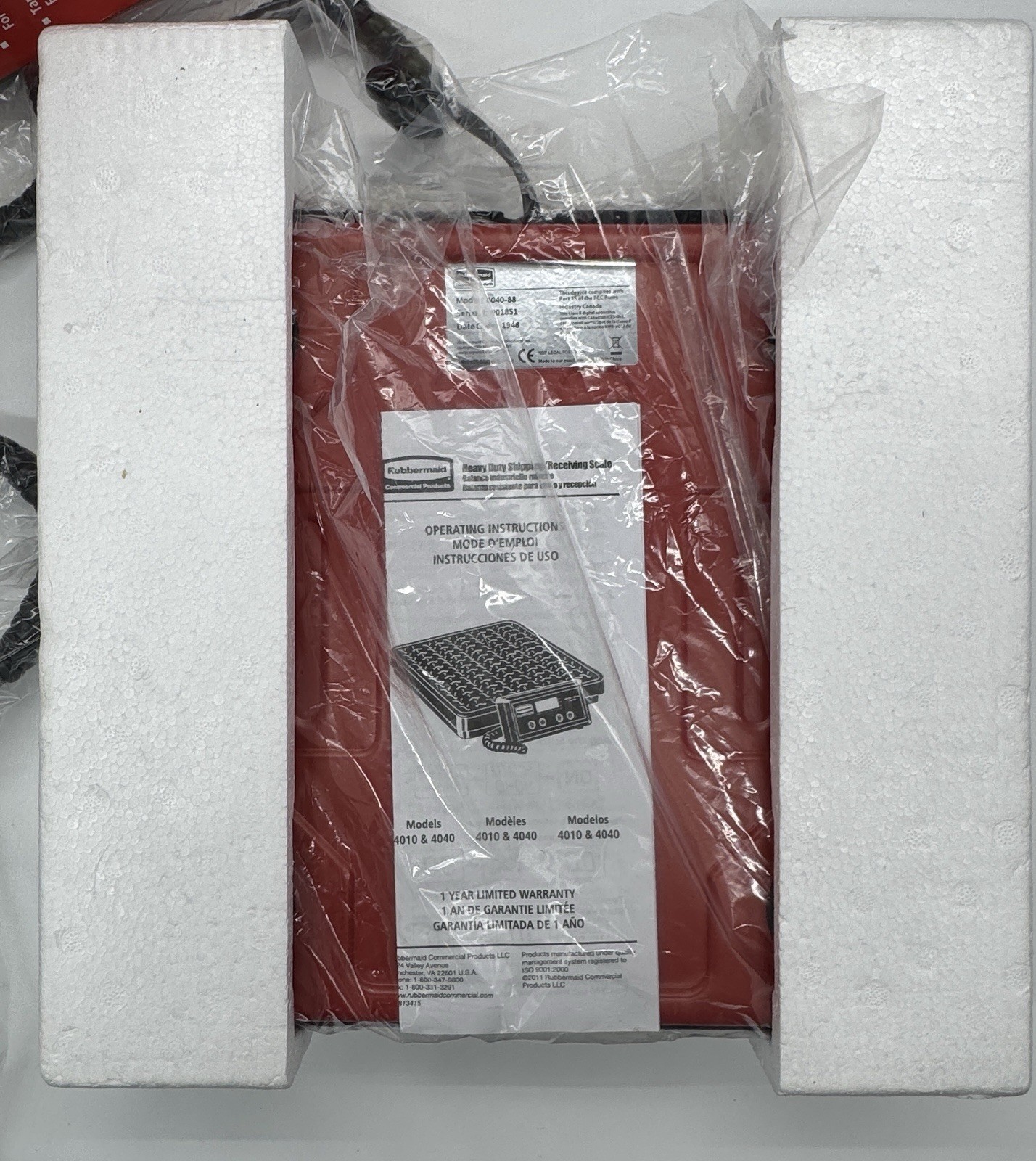 RUBBERMAID Digital Weighing Scale – 400-Lb./180-Kilogram Capacity