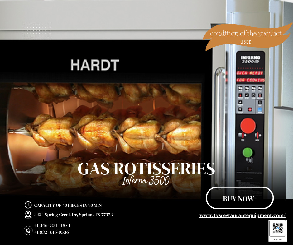 GAS ROTISSERIES/ INFERNO 3500 DOUBLE-DECK OPTION (120V, 12A,60 Hz, PHASE: 1)