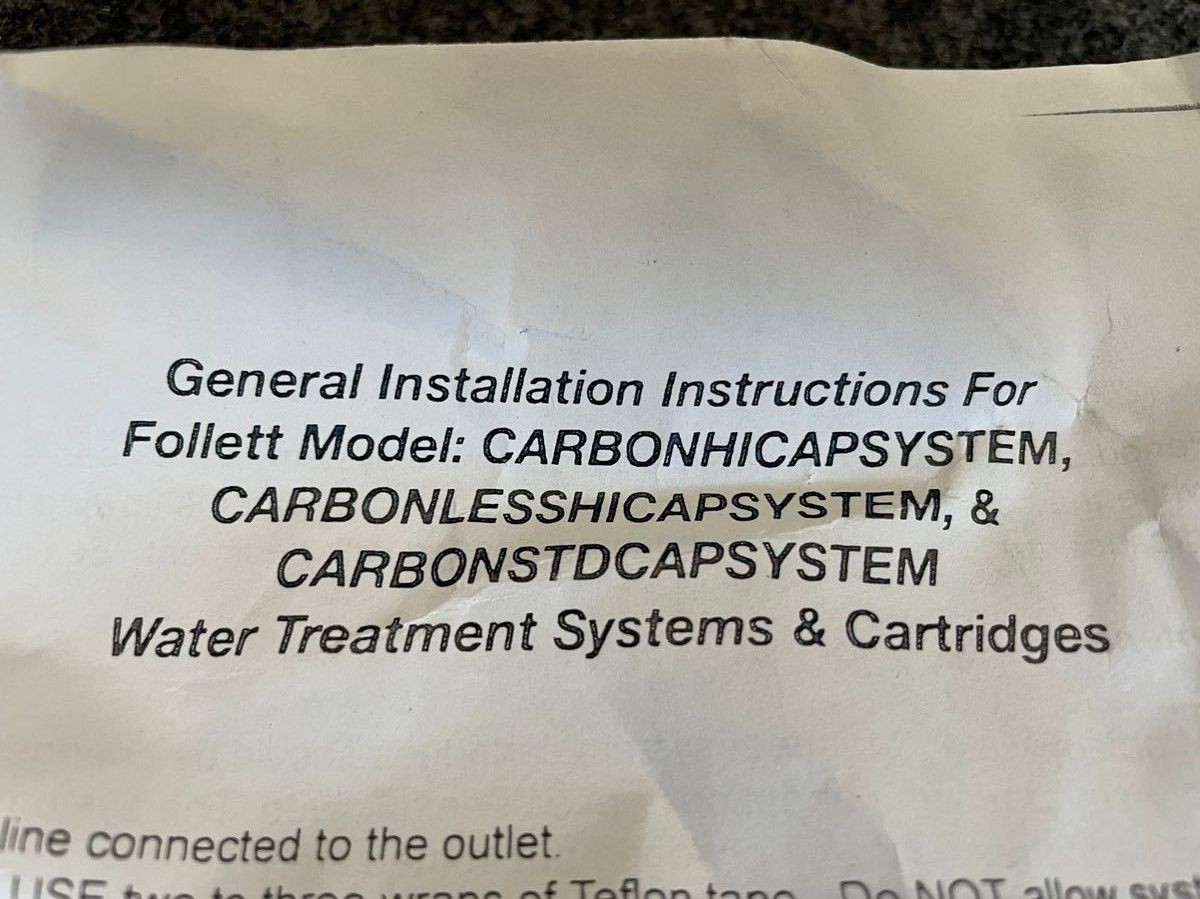 Follett CARBONHICAPSYSTEM High Capacity Water Filter System With Carbon Filter