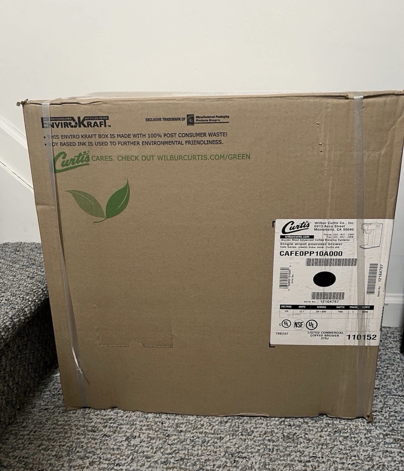 Curtis CAFE0PP10A000 Airpot PourOver Coffee Brewer