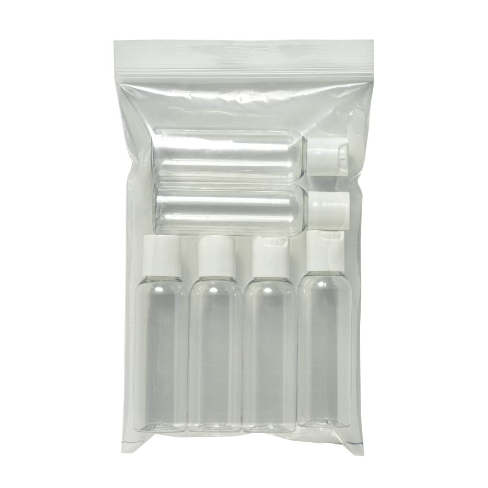 CFS Products 2oz Clear Plastic Empty Squeeze Bottles with 2 ounce, white