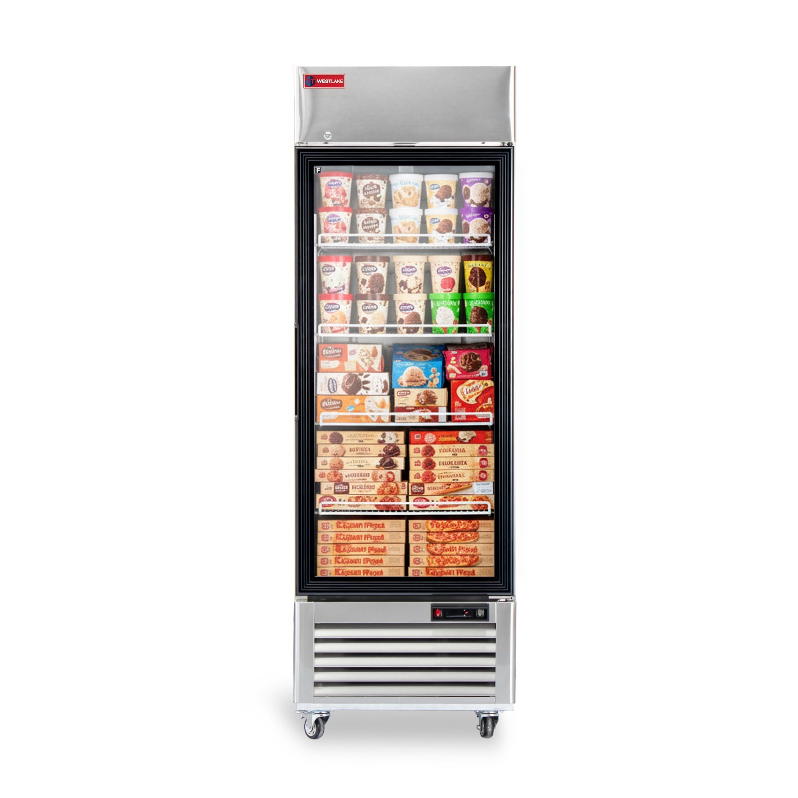 27″ Commercial Display Freezer 1 Glass Door Merchandiser Reach-in 23 Cu.ft