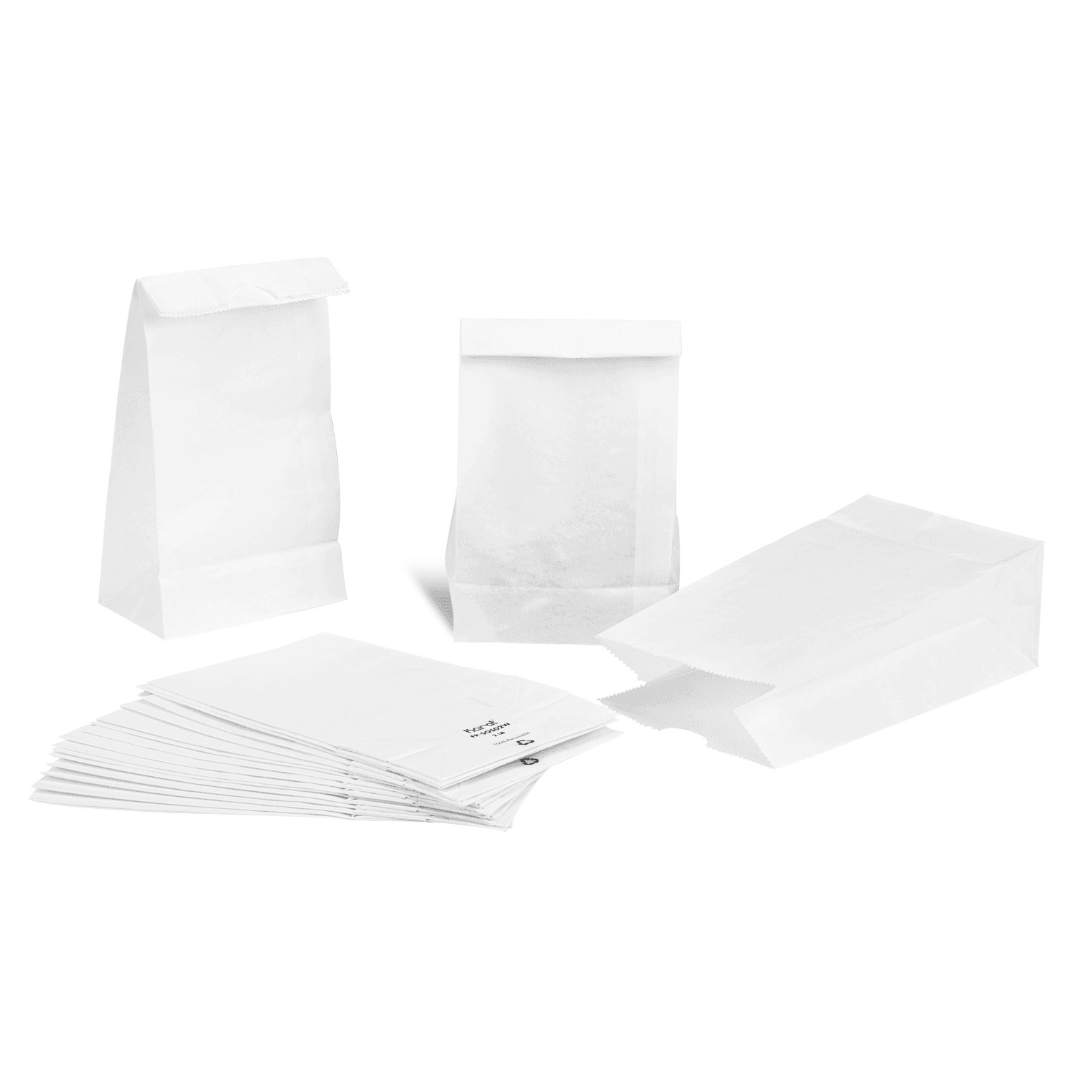 Karat White Paper Bags, 2 lb, 2000 ct – White Paper Grocery & Lunch Bags
