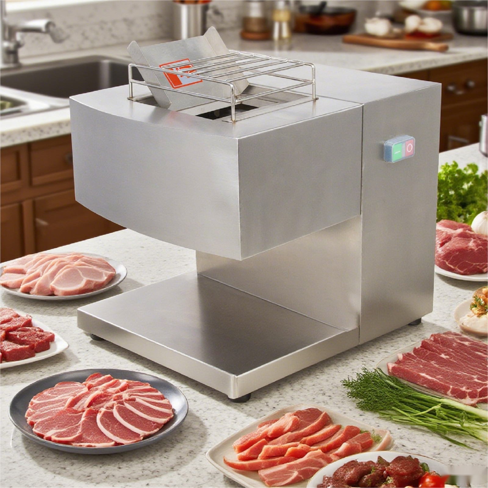 Hakka Commercial Meat Cutting Machine 2500KG/H Output Cutter Meat Dicer Slicer