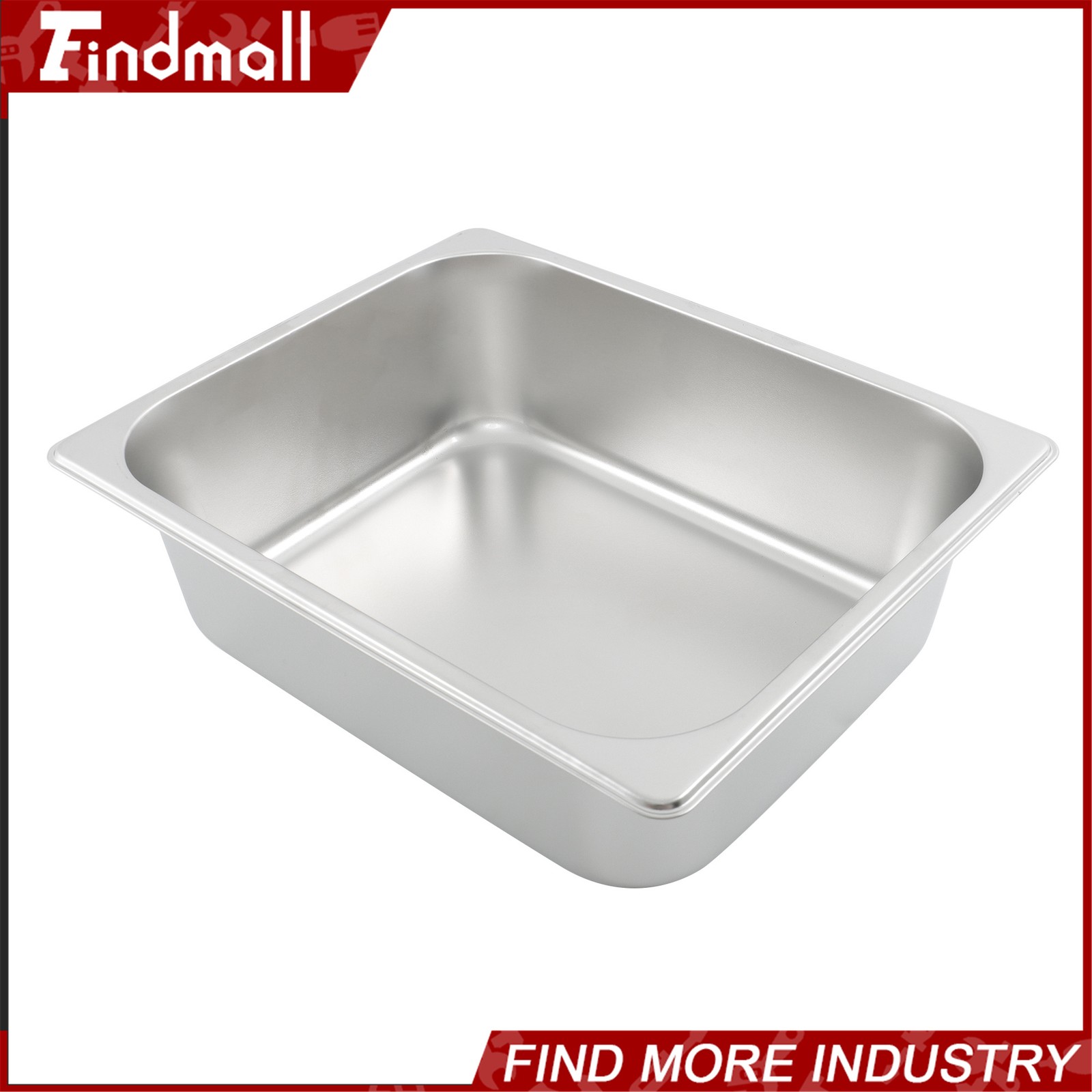 Findmall 4 Pack Hotel Pans 1/2 Size 4″ Deep Stainless Steel Steam Table