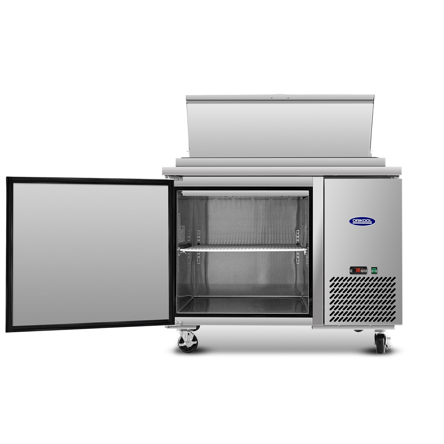 44″Commercial Pizza-Sandwich Prep Table Fridge-All-in-One Prep&Chill Solution