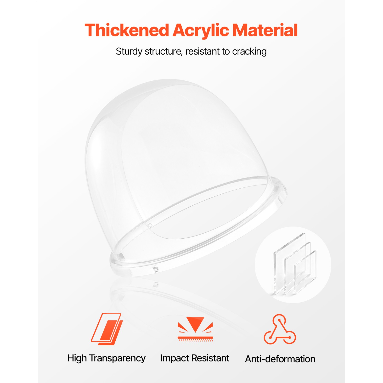 Uimoso Transparent Acrylic Dome Shield for Cotton Candy Machines