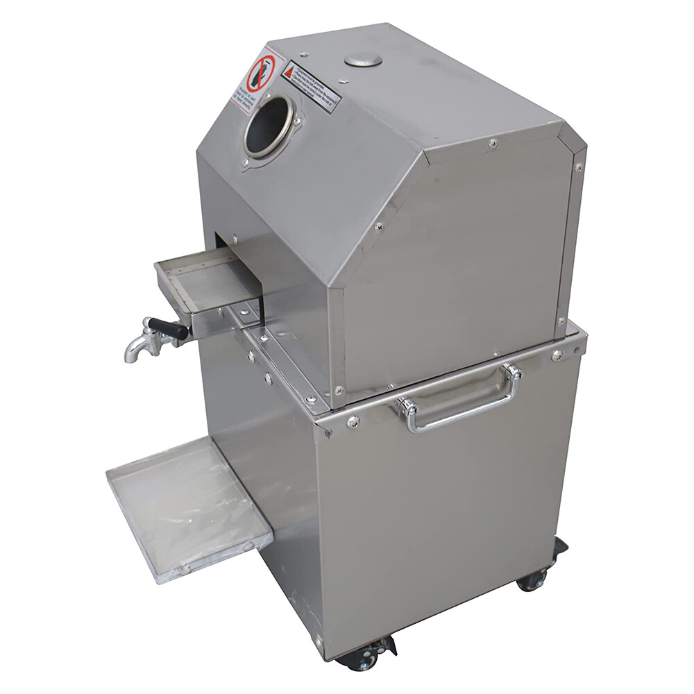 110V Commercial Electric Sugar Cane Juicer 3 Roller Vertical Sugarcane Extractor