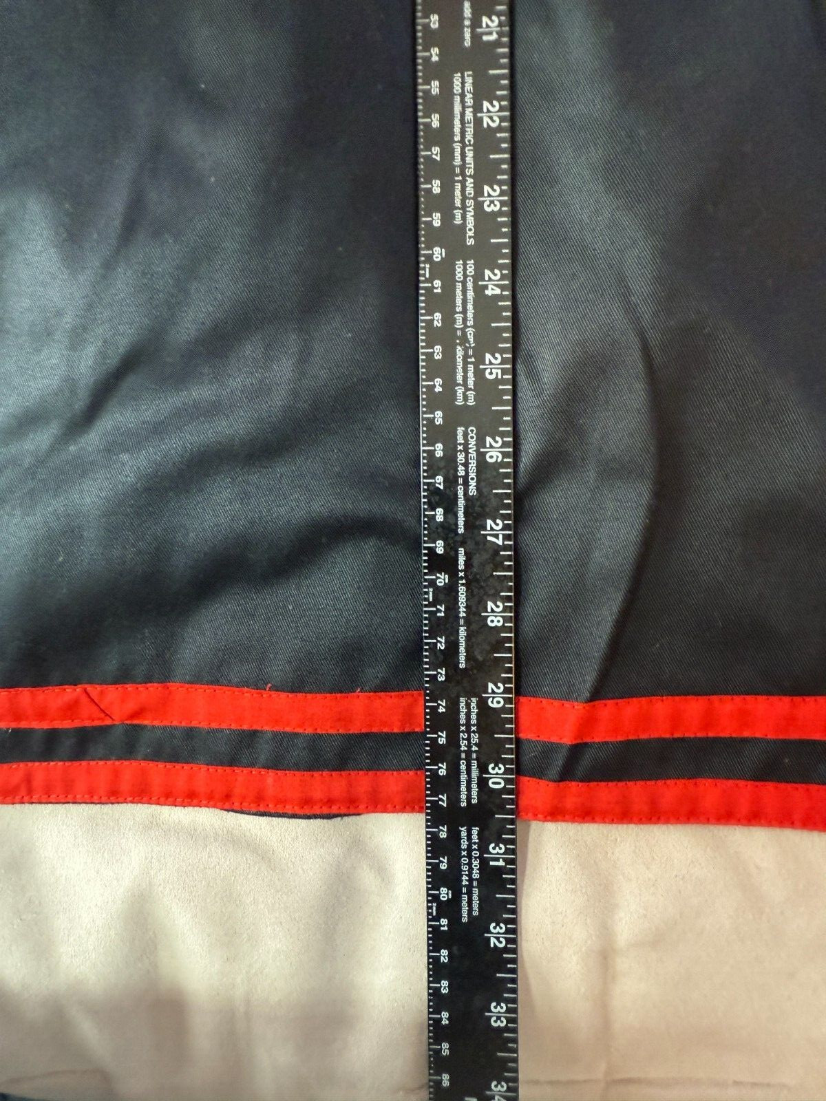 Unbranded Chefs Black Red Short Sleeve Button Up Jacket Coat Size Medium