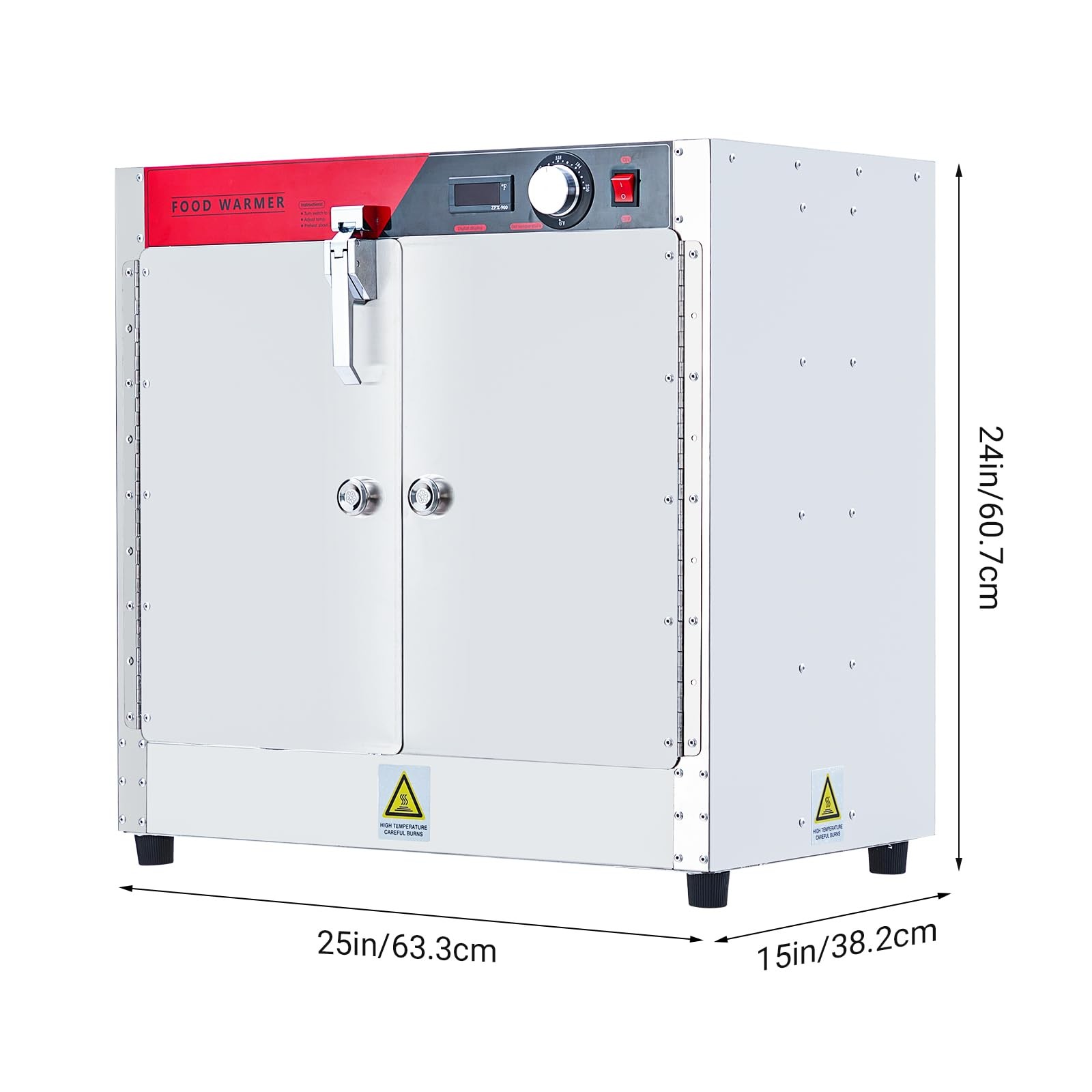 Hot Box Food Warmer 4-Tier Concession Warming Cabinet with Temperature Control