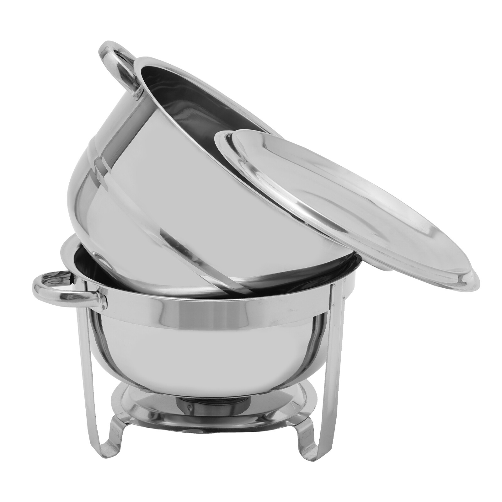 14.2 Qt Full-Size Round Stainless Steel Catering Dish Buffet Food Warmer Hot Pot