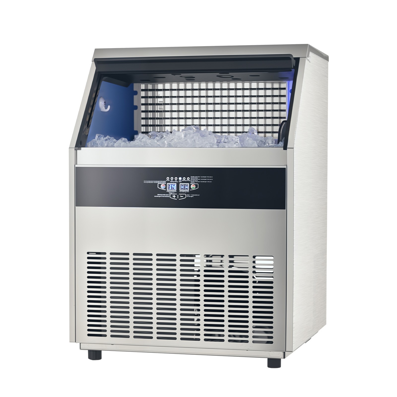 440lbs/24H Commercial Ice Maker industrial Restaurant Ice Machine 110lb Storage