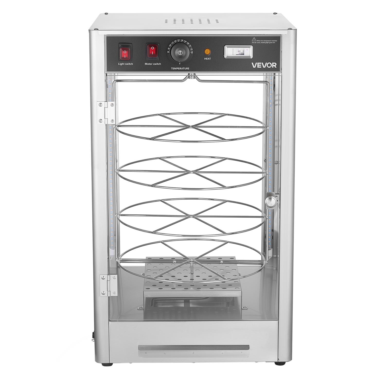 VEVOR Food Warmer Display 14 in Pizza 4-Tier Commercial Pizza Warmer Electric