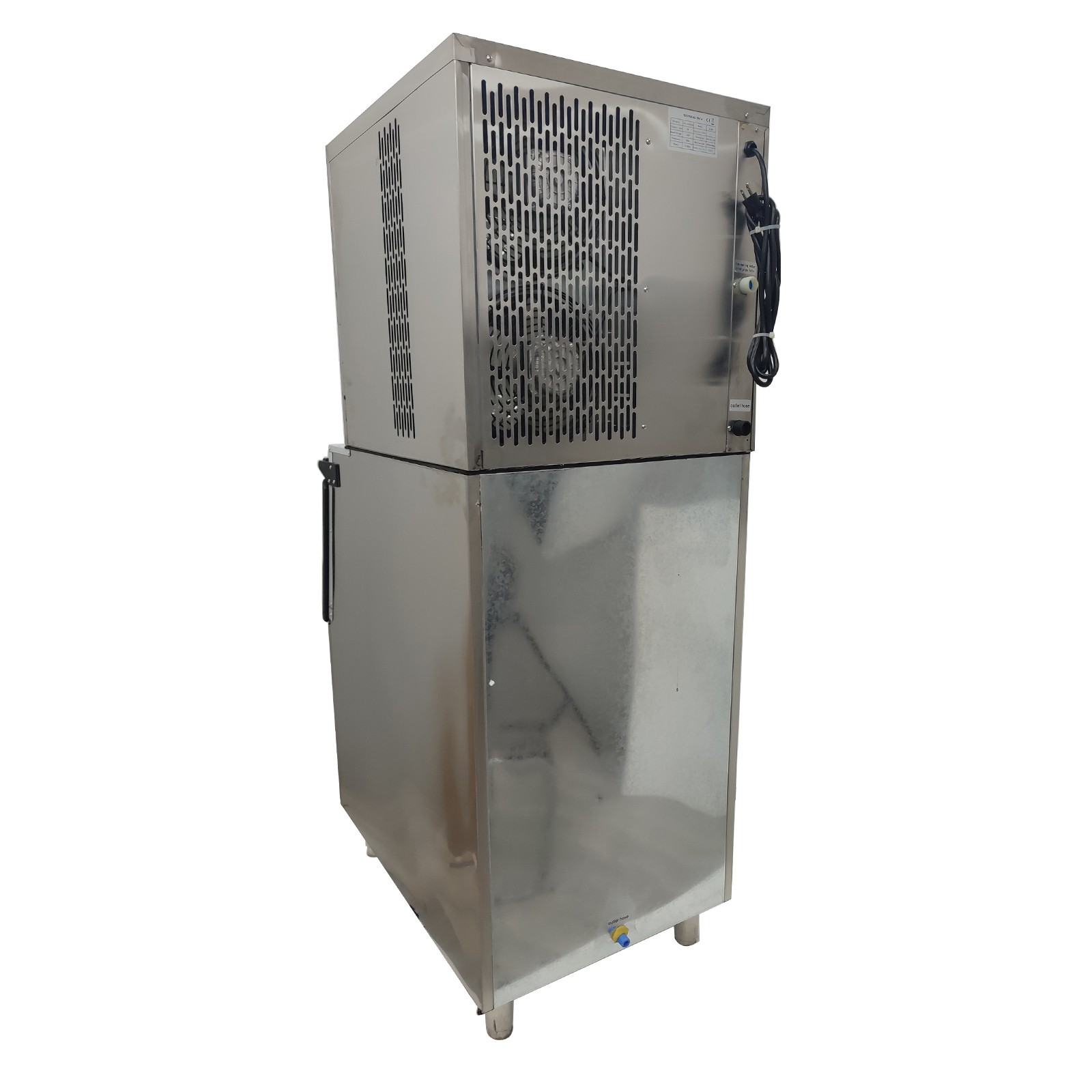 110V 550LBS/24H Commercial Ice Maker Machine, Air Cooled w/220LBS Storage Bin