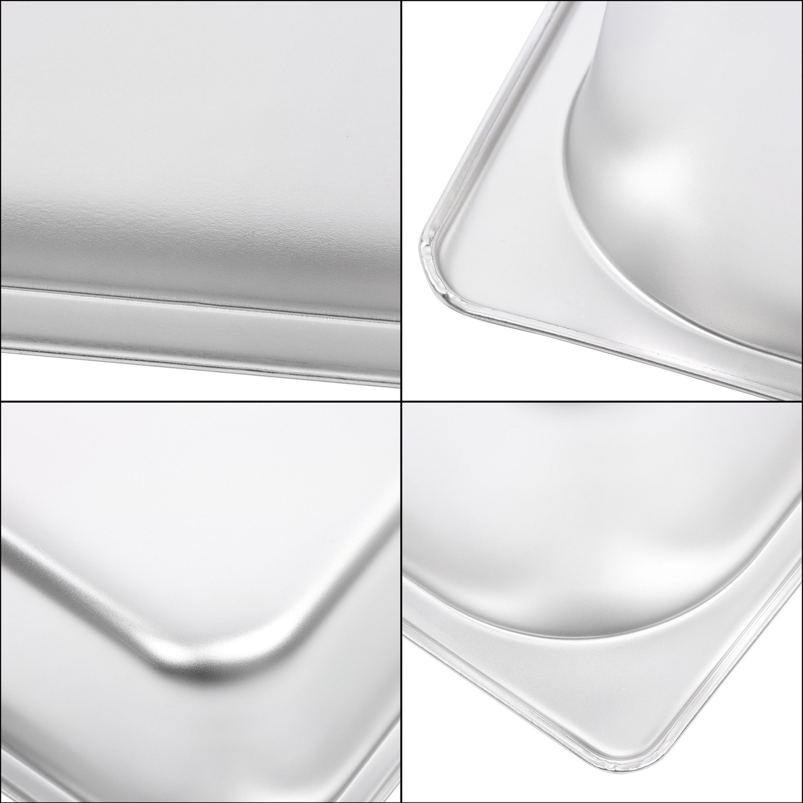 4″ Deep Stainless Steel Steam Table Pan, Anti-Jam for Buffet Catering 1/2 Size