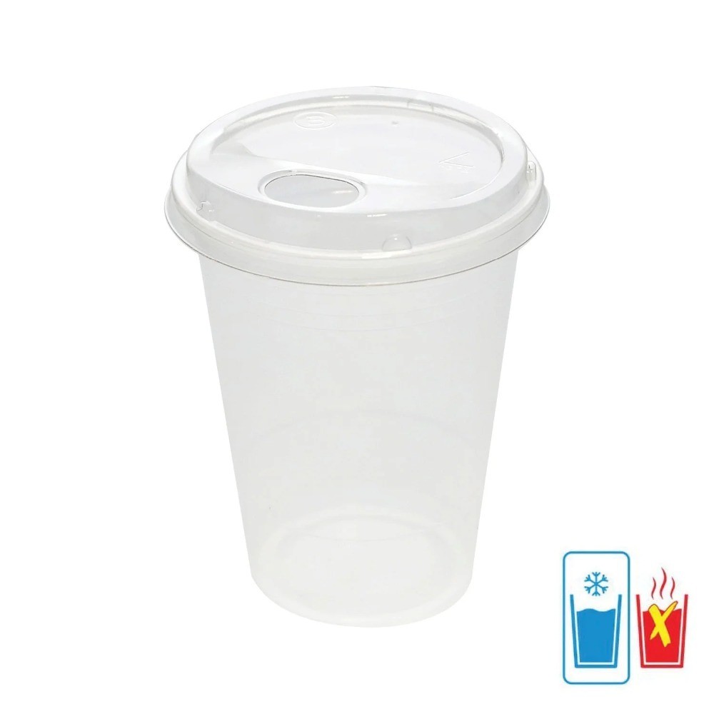 Disposable Plastic Cups and Lids Clear 16 oz 25 Count Cup and Lid Combo