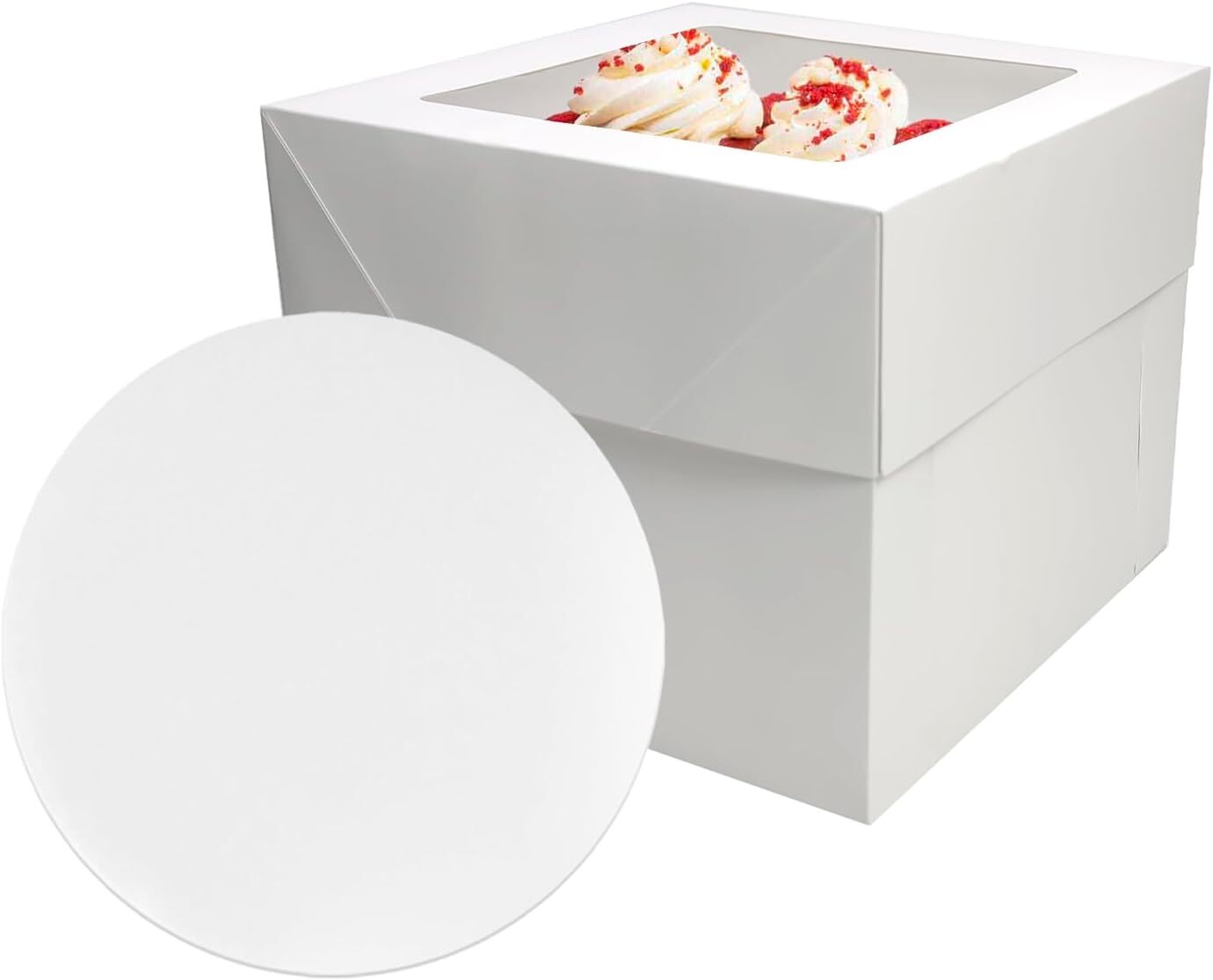 3 sets Cake Boxes 12x12x10 inches with Boards Bakery for Cakes