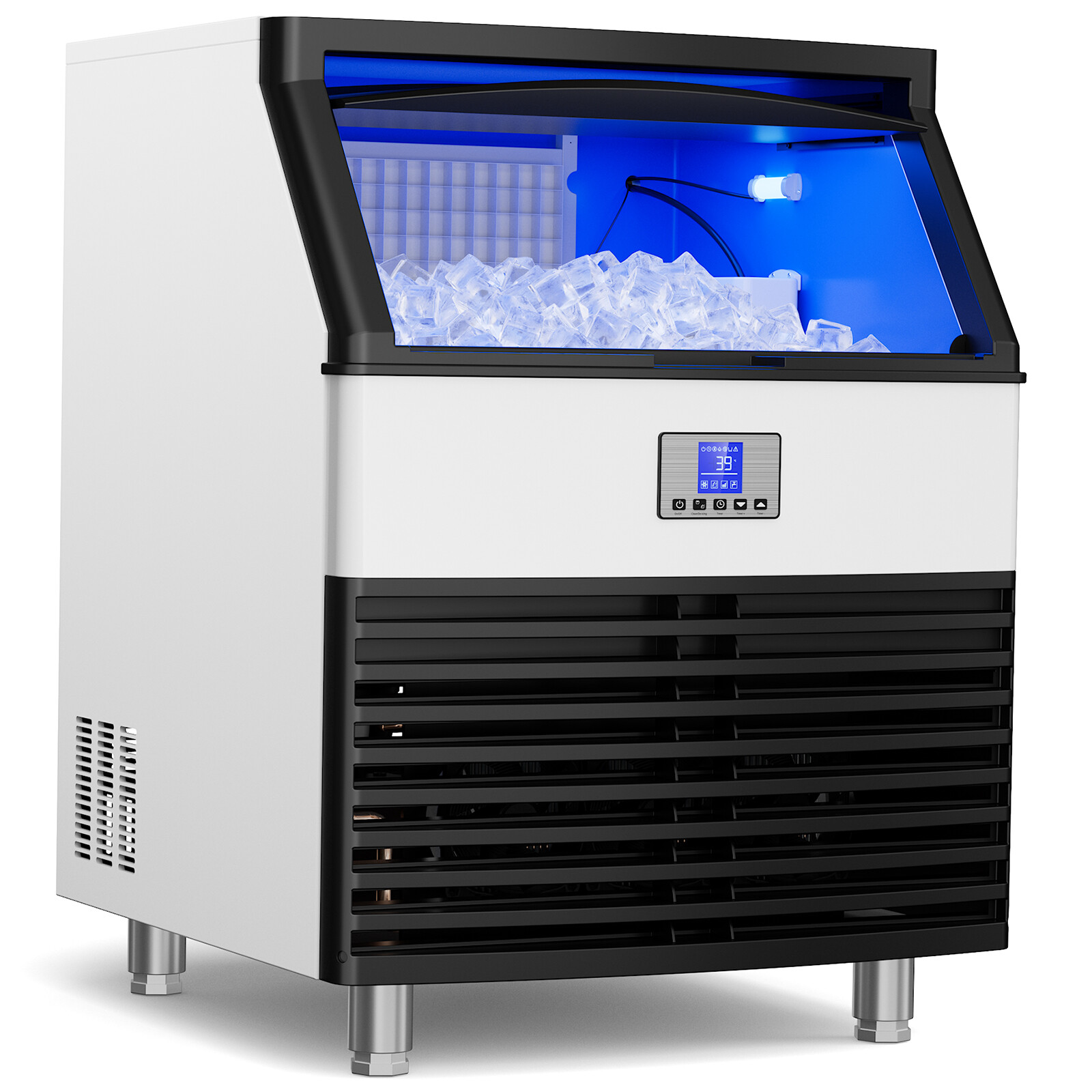 Commercial Ice Maker Machine 320lb/24H Stainless Steel Under Counter ice Machine