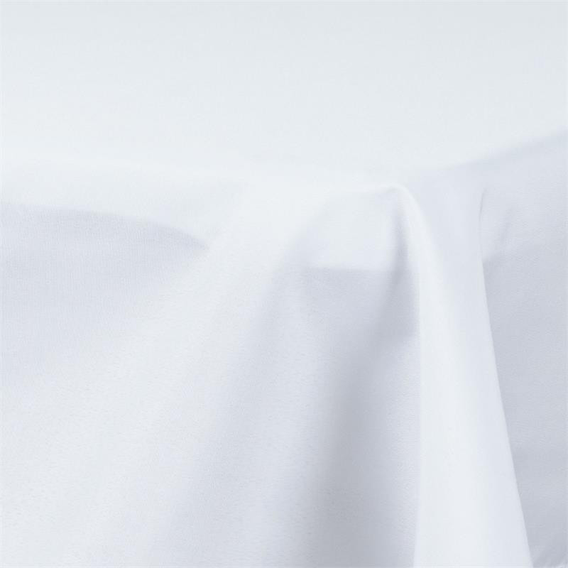 White 14 feet POLYESTER PLEATED TABLE SKIRT Tradeshow Wedding Catering Supplies