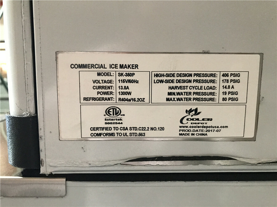 NEW HD350 Commercial Ice Maker Stainless Steel Restaurant Ice Cube Machine NSF