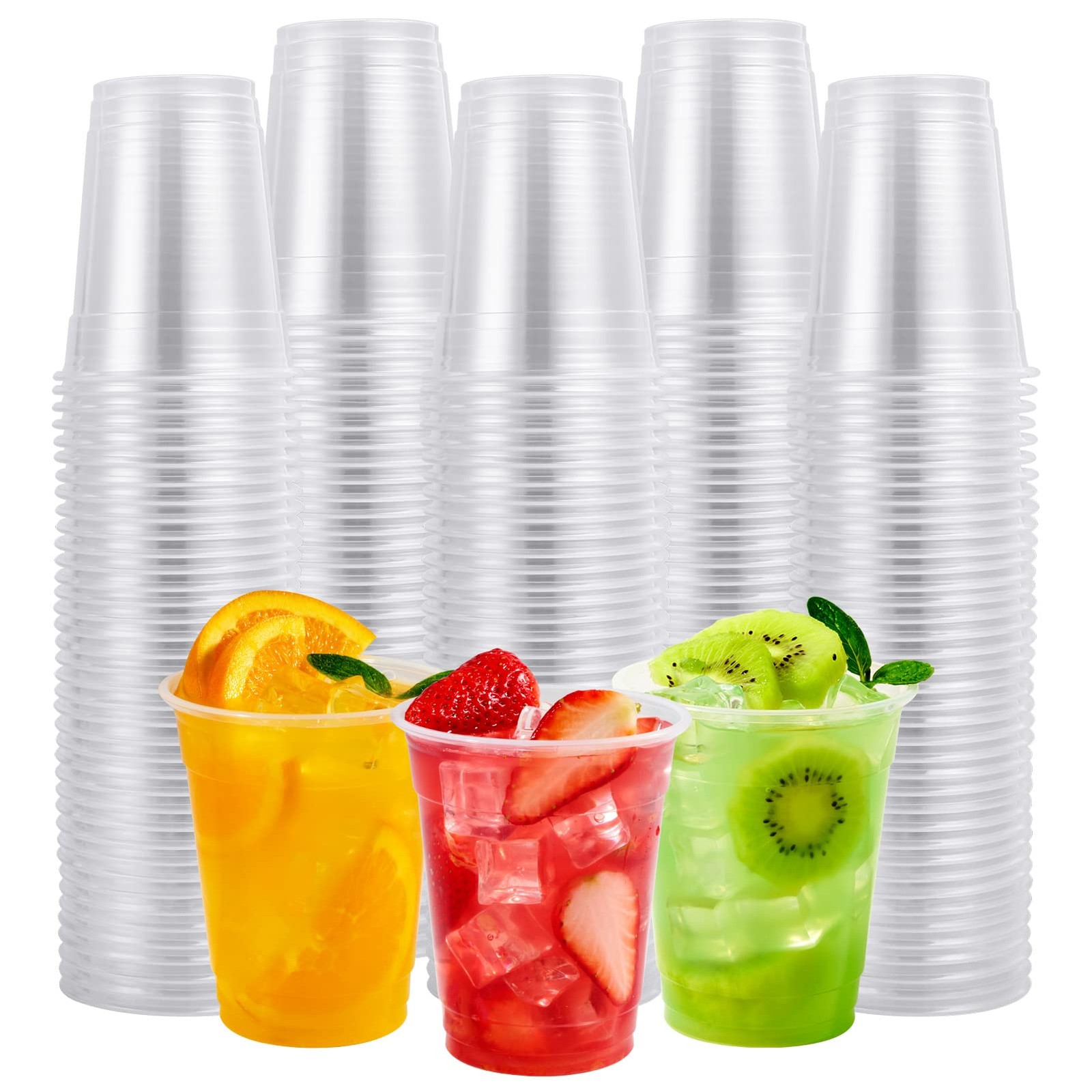 FOCUSLINE 300pack 12 oz Clear Plastic 300 Count (Pack of 1), 12oz-300-Clear
