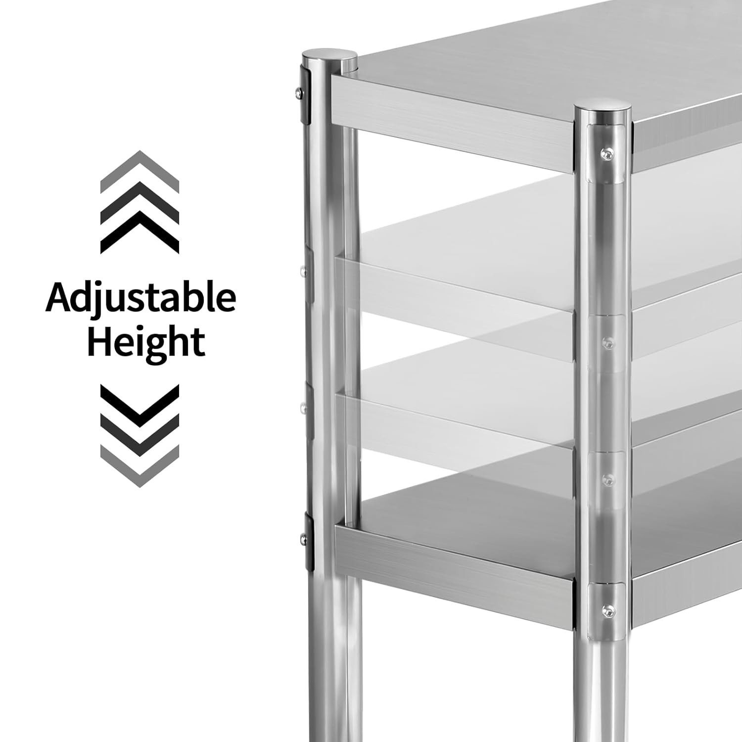 NEW Stainless Steel Double Overshelf 48»L x 12»W Commercial 2 Tier Overshelf