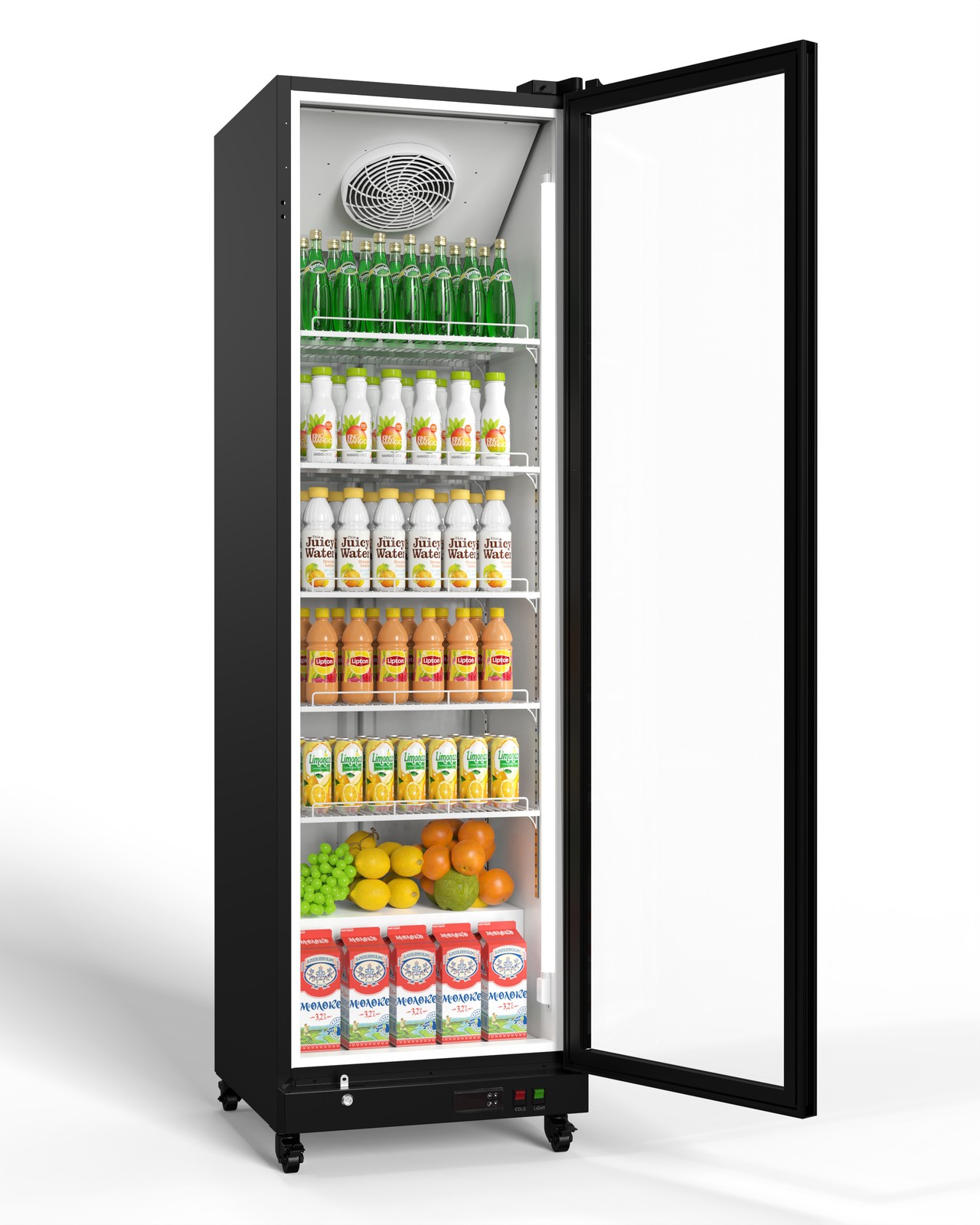 Yeego Commercial Display Beverage Refrigerator 12.36 Cu.ft Merchandiser Upright