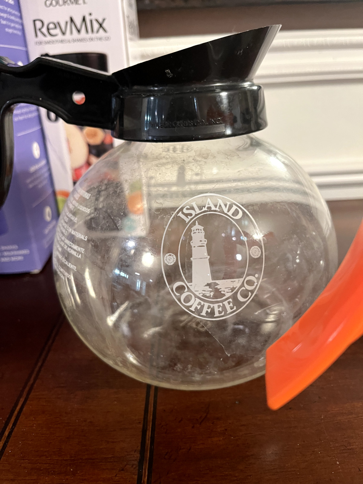 4 Glass Coffee Pots/Decanter – 64 oz. Commercial – Black & Orange 3 REG 1 DECAF