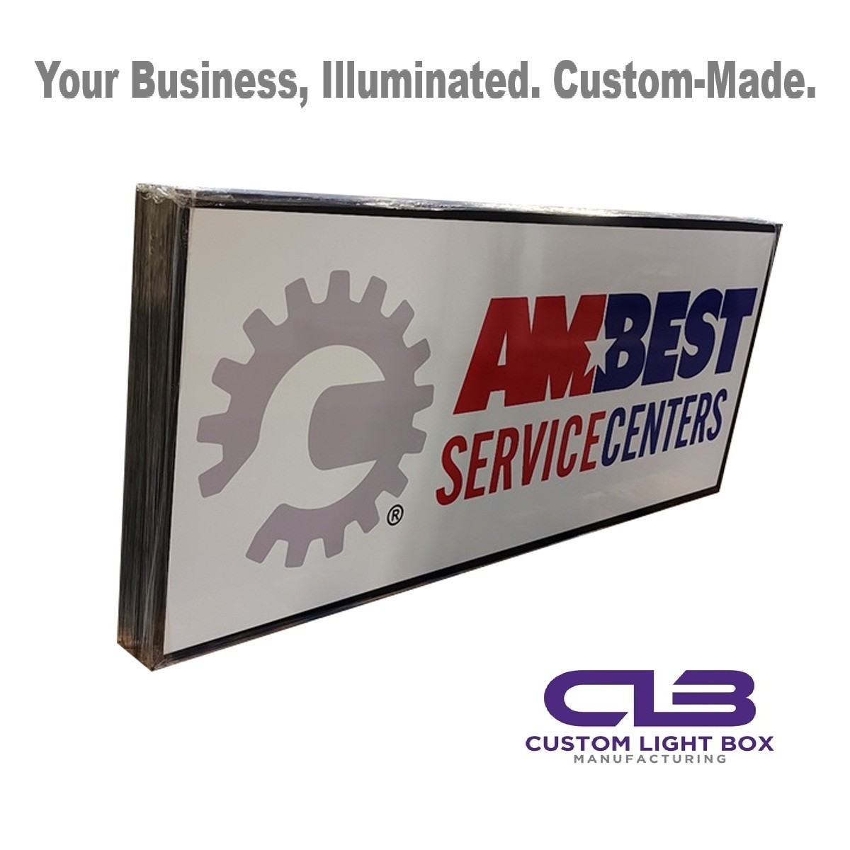 Heavy Duty Extruded Aluminum LED Lightbox Sign – Outdoor Commercial 36 x ..120»